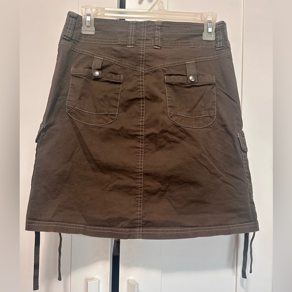 Kuhl Brown Cargo‎ Cotton Skirt with Pockets size 2 - Picture 3 of 7